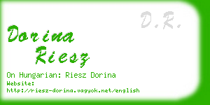 dorina riesz business card